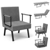 Upholstered 1 Seater Folding Fabric Sofa Bed Sleeper Couch Sofabed Settee Yyhhag