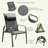 3PCS Conversation Furniture Patio Bistro Set Coffee Table and 2 Stackable Chair