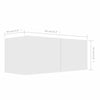 6 Piece TV Cabinet Set White Engineered Wood U1R4