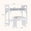 Kids Desk and Chair Set Study Desk Wooden Writing Table with Drawers Pen Holder