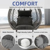 Hanging Rattan Egg Chair Garden Swing Chairs Patio Indoor Outdoor With Cushions