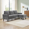 L-Shaped Couch Sofa 4-Seater Sectional Sofa Couches With USB, Cup Holder