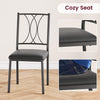 5PCS Wooden Dining Table Set for 4,Kitchen Table&Chairs Set w/Upholstered Seats