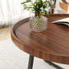 Nesting Coffee Tables Set of 2 Round Stacking Sofa Side Tables for Living Room