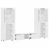 TV Cabinet Set FLORIN High Gloss White Engineered Wood