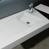 Bathroom Wash Basin Vanity Stone Resin Wall Hung Countertop Rectangle 800mm
