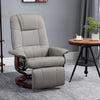 Ergonomic Recliner Sofa Chair PU Leather Armchair Lounger with Footrest, Grey