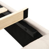 3FT UPHOLSTERED SINGLE BED FRAME WITH LINEN TUFTED HEADBOARD & WING SIDE BEIGE