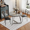 Dining Table for 2 – Round Kitchen Table with Metal Frame & Space Saving Design