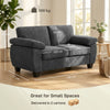2 Seater Sofa, Chenille Small Sofa with Spring Cushions, Dark Grey