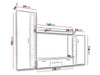 Modern BENTLEY Living Room Furniture Set TV Entertainment Unit Glass