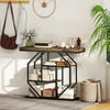 Industrial Console Table, Hallway Table with 4-Tier Shelves
