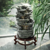 Stone Fountain Water Feature LED Lights Polyresin Statues Outdoor Indoor Decor