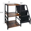 Record Player Stand with 3-Tier Vinyl Record Storage Holds Up to 200 Albums