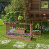 Fir Wood Planter Box with Drainage Holes & Bottom Gaps