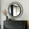 Modern 80cm Round Wall Mirror Decoration Metal Orbital Wall Art for Bedroom Home