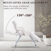 White Beauty Bed Adjustable Massage Table Spa Salon Bed Recliner w/Stool