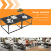 2 Pack Nesting Coffee Table Large 60cm 70cm Marble Top Living Room Display Table
