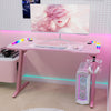 Gaming Desk witn LED RGB Computer Table with Cup Holder & Headphone Hook Black