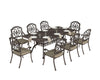 Vintage Garden Dining Set Cast Aluminium Patio Furniture 8 Seater Chairs Table