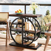 End Table for Living Room, 5-Tier Industrial Narrow Side Table with Metal Frame