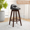 Set of 2 360° Swivel Padded Seat Bar Stools PVC Leather Counter Height Chair