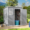 16x8 12x8 8x8FT Plastic Garden Tool Storage Shed Outdoor Lockable Bike Bin House