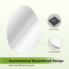Bathroom Mirror with LED Lights Touch Dimmable Demister Irregular Wall Mounted