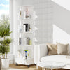 4-Layer 360° Rotating Bookshelf Bookcase Display Floor Standing Storage Rack NEW