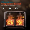 9L Dual Air Fryer XL Large Capacity 9-in-1 Touch Screen Smart Cooking Black