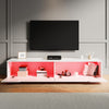 160cm High Gloss White Floating TV Stand Unit Cabinet Wall Mounted Storage Door