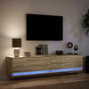 TV Wall Cabinet with Sonoma Oak 180x31x38 J2Y7