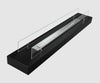 Bio fireplace insert 120 cm matt black with glass