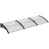 Door Canopy Outdoor Awning Rain Shelter for Window Porch 303x96 Clear