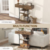 Console Table Hallway Table with Storage Shelves, Rustic Brown