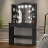 Dressing Table With Mirror Storage Makeup Desk Vanity Table Led Lights Bedroom