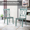 Set of 2 Dining Chairs Wooden Kitchen Side Chair Armless Chairs W/Ergonomic Back