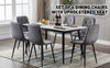 4/6X Dining Chairs Set Velvet Padded Seat Metal Legs Home Kitchen Office
