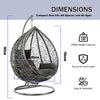 Hanging Rattan Egg Chair Garden Swing Chairs Patio Indoor Outdoor With Cushions