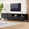 Modern TV Unit Stand Cabinet Sideboard with Drawer Storage & Open Shelves Black