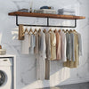 71" Long Industrial Pipe Clothes Rack 3 Base Wall Mounted Rack Towel Bar Holder