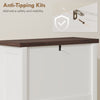 Shoe Cabinet with 2 Flip Drawers, Narrow Shoe Storage Cabinet, White