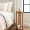 Wooden Round 23" Sofa Side End Table 2 Shelf Bedroom Night Stand Space Saving