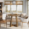 80cm Round Dining Table for 2-4, Farmhouse Wood Kitchen Table Small Coffee Table
