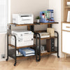 3 Tier Printer Stand,Printer Cart w/Storage Baskets Rolling Printer Table Office