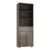 5 Tier Wooden Free Standing Display Cabinet Bookcase Wide Shelves Drawer Storage