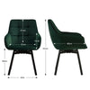 1pc 360° Swivel Dining Chairs Velvet Padded Seat Kitchen Chair Three Color
