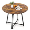 47 Inch Dining Table Round Kitchen Table for 4-6 People-Brown