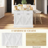 Sideboard with Tilt-out Trash Bin, Kitchen Sideboard with 2 Drawers, Shelves