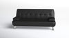 3 Seater Sofa Bed Faux Leather Or Fabric Chrome Metal Legs Sofabed Clic Clac